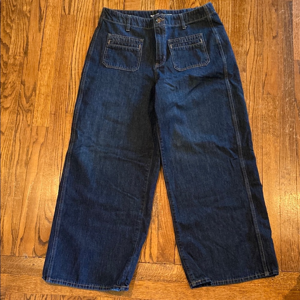 Old Navy women’s high rise baggy wide leg jeans size 12